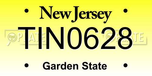 TIN0628 New Jersey License Plate
