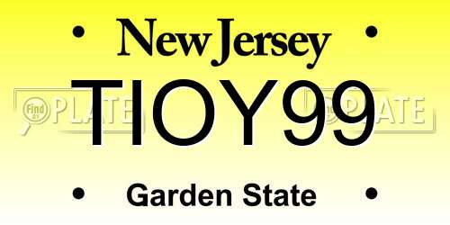 TIOY99 New Jersey License Plate