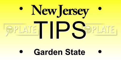 TIPS New Jersey License Plate