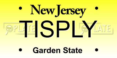TISPLY New Jersey License Plate