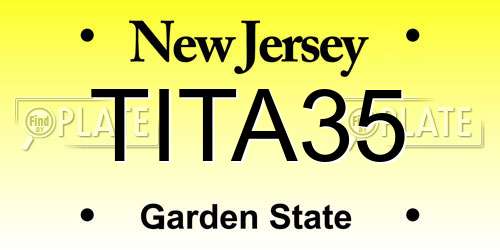 TITA35 New Jersey License Plate