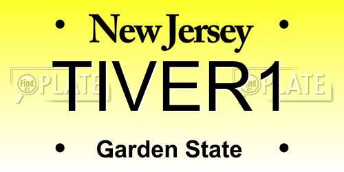 TIVER1 New Jersey License Plate