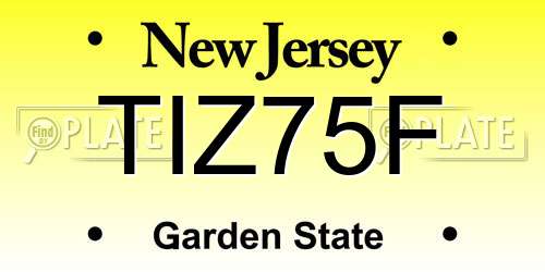 TIZ75F New Jersey License Plate