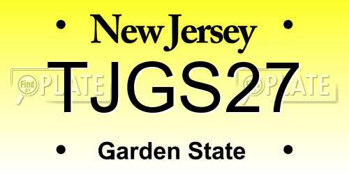 TJGS27 New Jersey License Plate