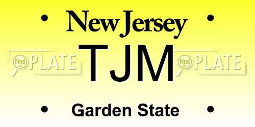 TJM New Jersey License Plate