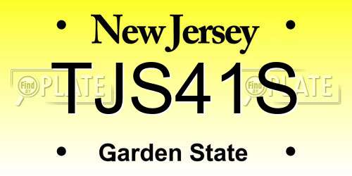 TJS41S New Jersey License Plate