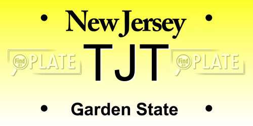TJT New Jersey License Plate