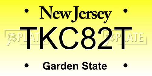 TKC82T New Jersey License Plate