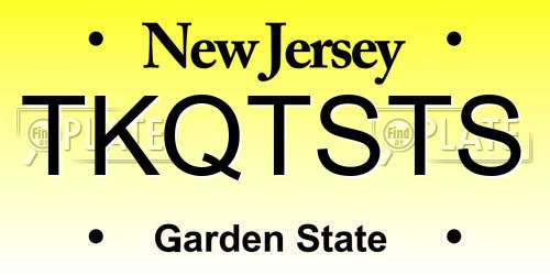 TKQTSTS New Jersey License Plate
