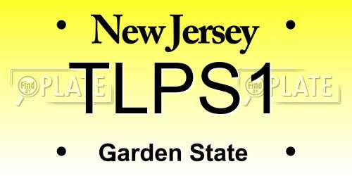 TLPS1 New Jersey License Plate