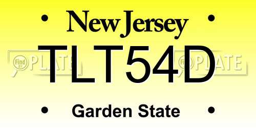 TLT54D New Jersey License Plate