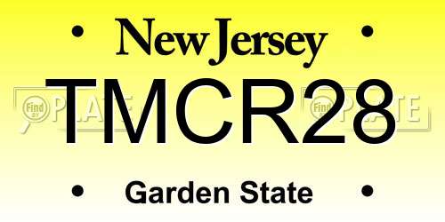 TMCR28 New Jersey License Plate