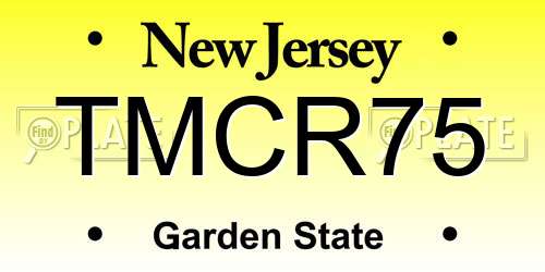 TMCR75 New Jersey License Plate