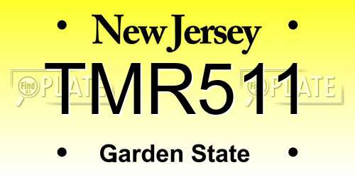 TMR511 New Jersey License Plate