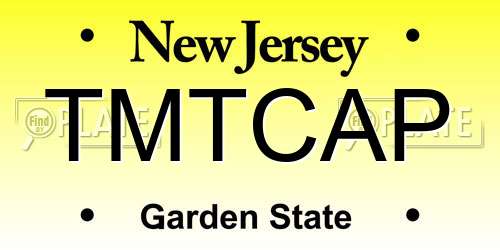 TMTCAP New Jersey License Plate