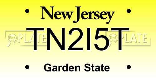TN2I5T New Jersey License Plate