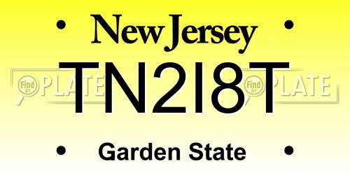 TN2I8T New Jersey License Plate