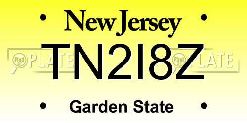 TN2I8Z New Jersey License Plate