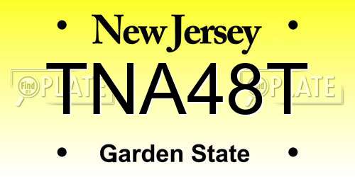 TNA48T New Jersey License Plate