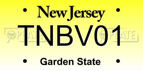 TNBV01 New Jersey License Plate