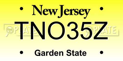 TNO35Z New Jersey License Plate