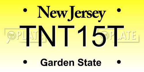 TNT15T New Jersey License Plate