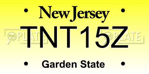 TNT15Z New Jersey License Plate