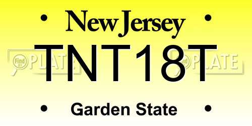 TNT18T New Jersey License Plate