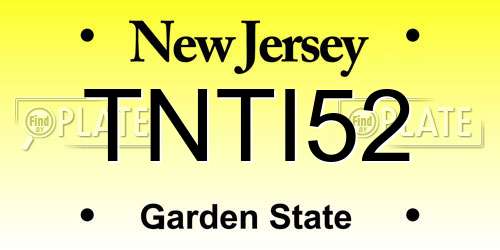 TNTI52 New Jersey License Plate