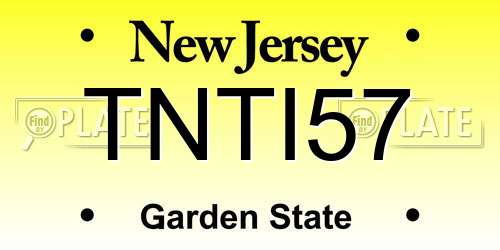 TNTI57 New Jersey License Plate