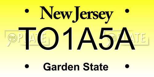 TO1A5A New Jersey License Plate