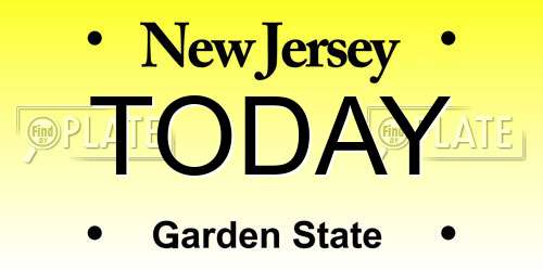 TODAY New Jersey License Plate
