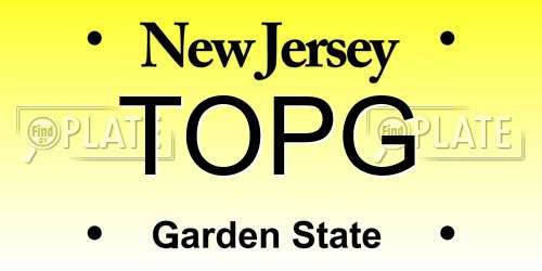 TOPG New Jersey License Plate