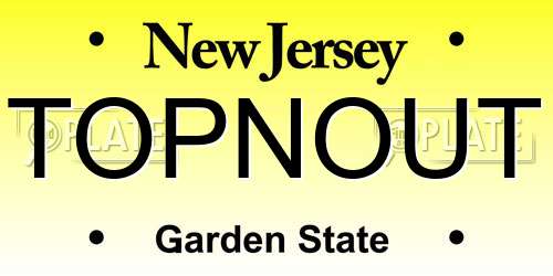 TOPNOUT New Jersey License Plate