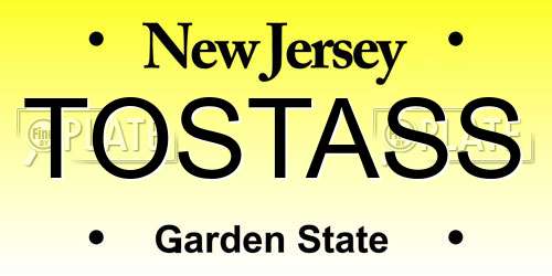 TOSTASS New Jersey License Plate