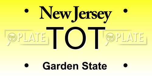 TOT New Jersey License Plate