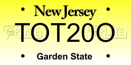 TOT20O New Jersey License Plate