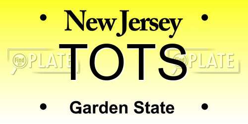 TOTS New Jersey License Plate