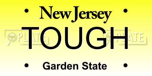 TOUGH New Jersey License Plate
