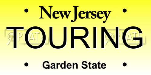 TOURING New Jersey License Plate