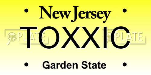 TOXXIC New Jersey License Plate