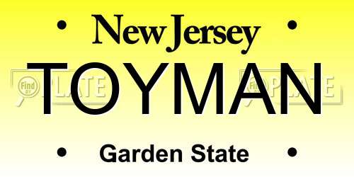TOYMAN New Jersey License Plate