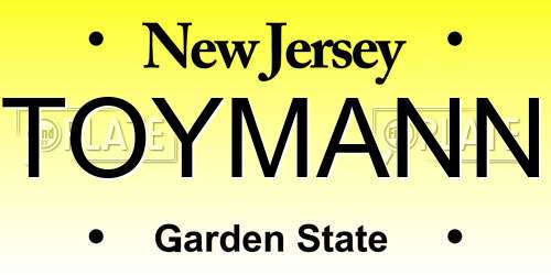 TOYMANN New Jersey License Plate