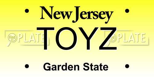 TOYZ New Jersey License Plate