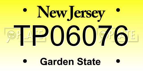 TP06076 New Jersey License Plate