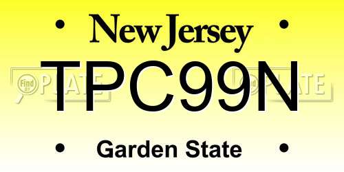 TPC99N New Jersey License Plate