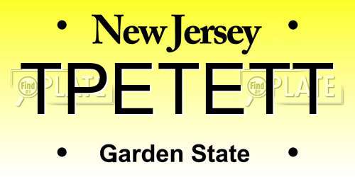TPETETT New Jersey License Plate