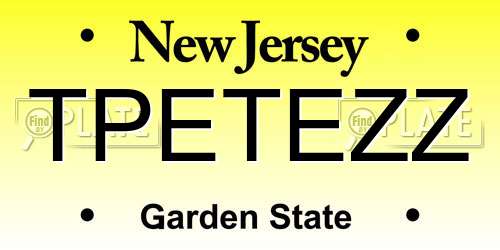 TPETEZZ New Jersey License Plate