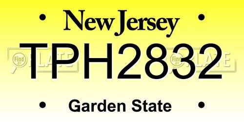 TPH2832 New Jersey License Plate