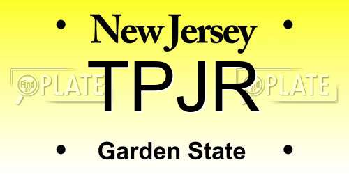 TPJR New Jersey License Plate